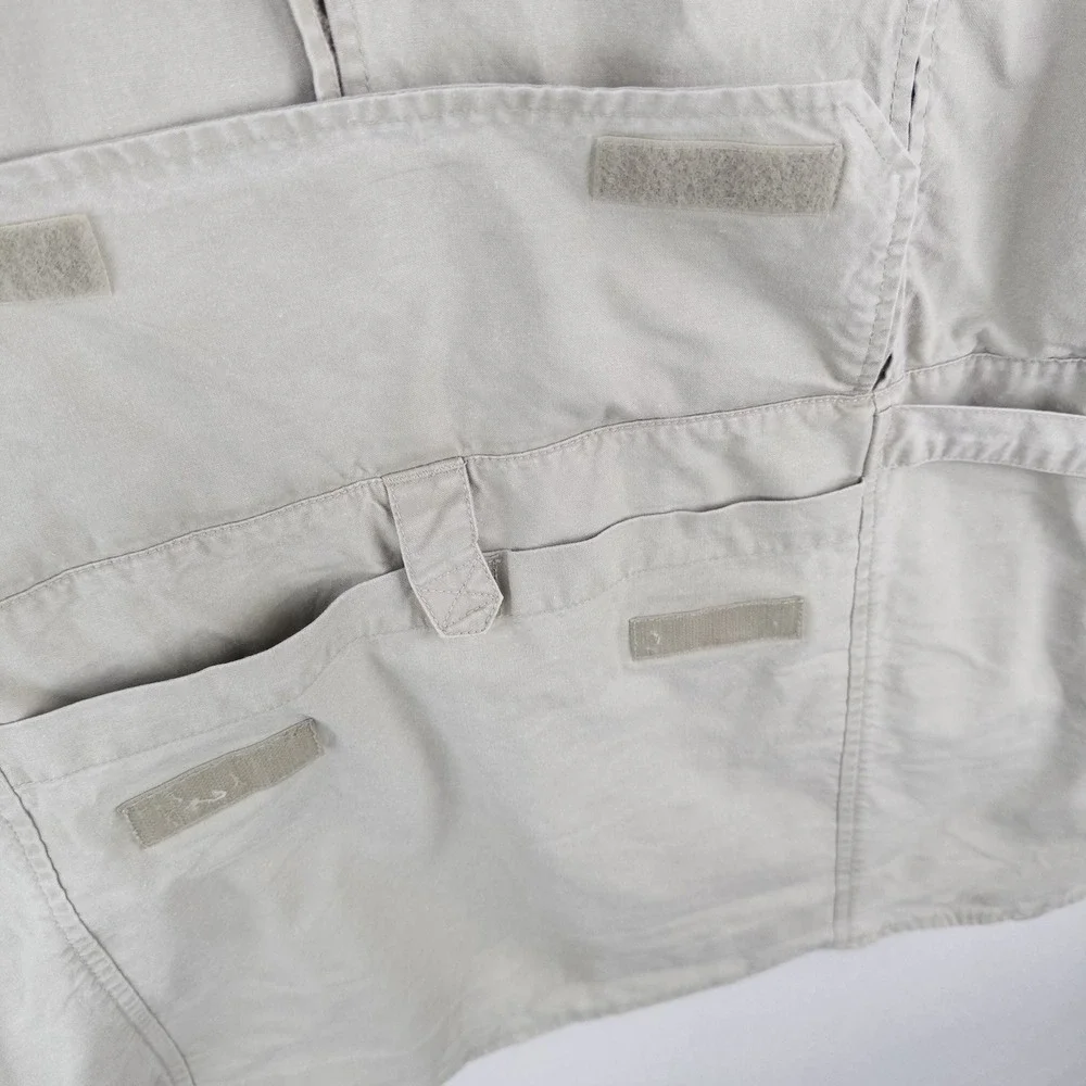 90's Vtg Eddie Bauer Vest Men's 2XLT Beige Fishing Jacket Hunting Cargo *Read